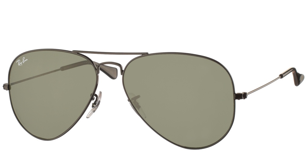 Διαχρονικά aviator γυαλιά ηλίου RB 3025 σε μαύρο μεταλλικό σκελετό και σκούρους πράσινους κρυστάλλους της εταιρίας Ray Ban για μεσαία και μεγάλα πρόσωπα.